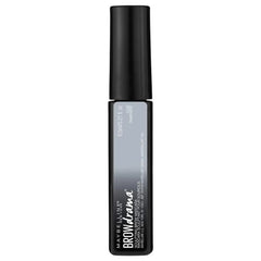Maybelline Brow Drama Root Coverage Brow Pencil in shade 42B, featuring a black cap and a black-to-gray gradient barrel, shown on a plain white background.